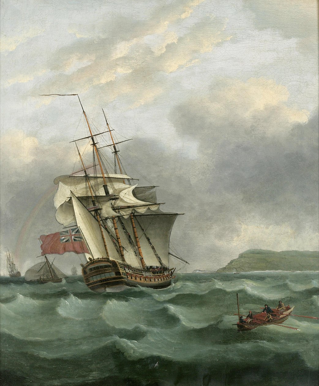 HMS Winterton nähert sich Dover von Thomas Whitcombe