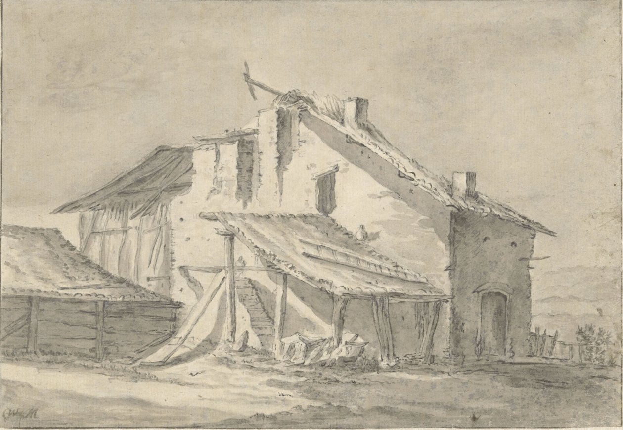 Verfallener Bauernhof von Thomas Wijck (attributed to)