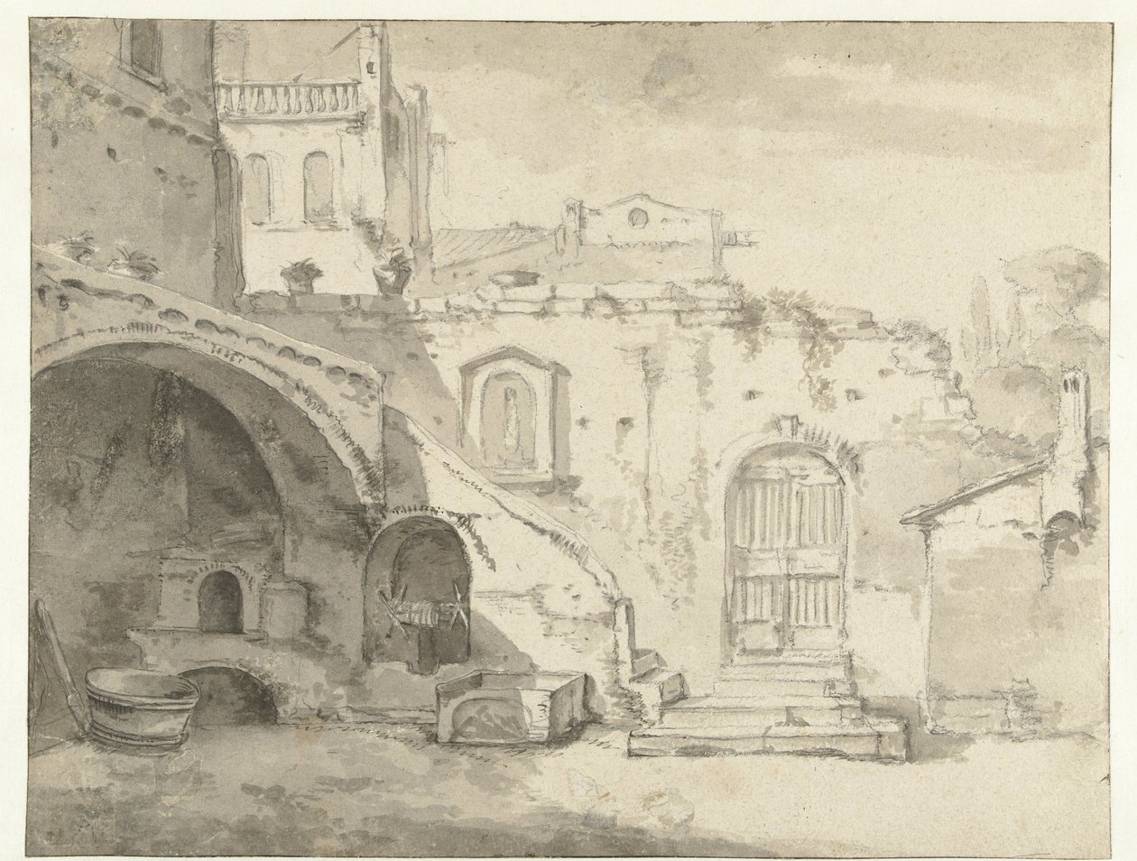Römischer Innenhof von Thomas Wijck