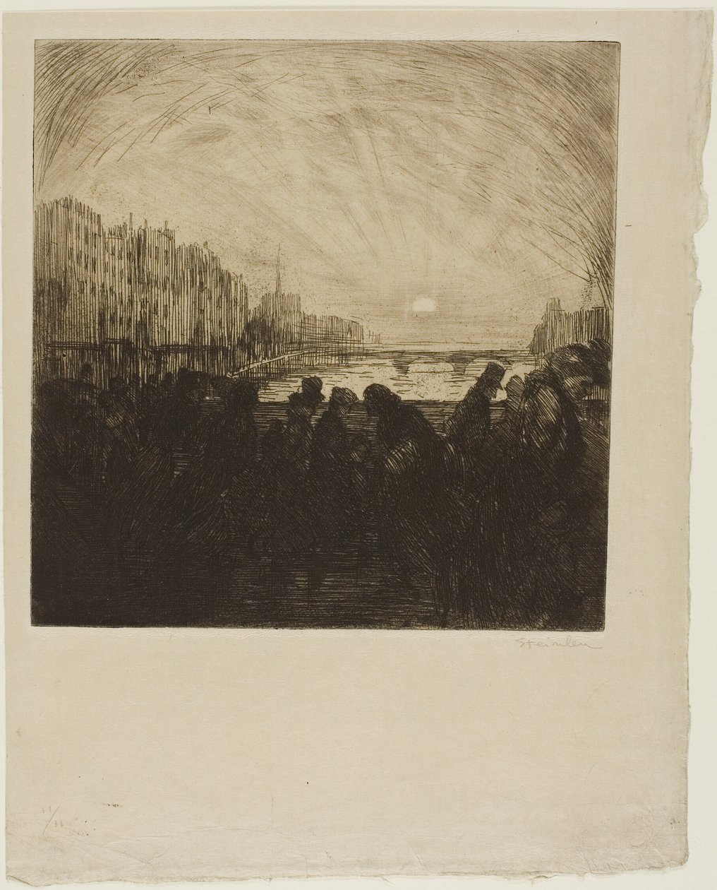 Wirkung des Sonnenuntergangs von Théophile Alexandre Pierre Steinlen