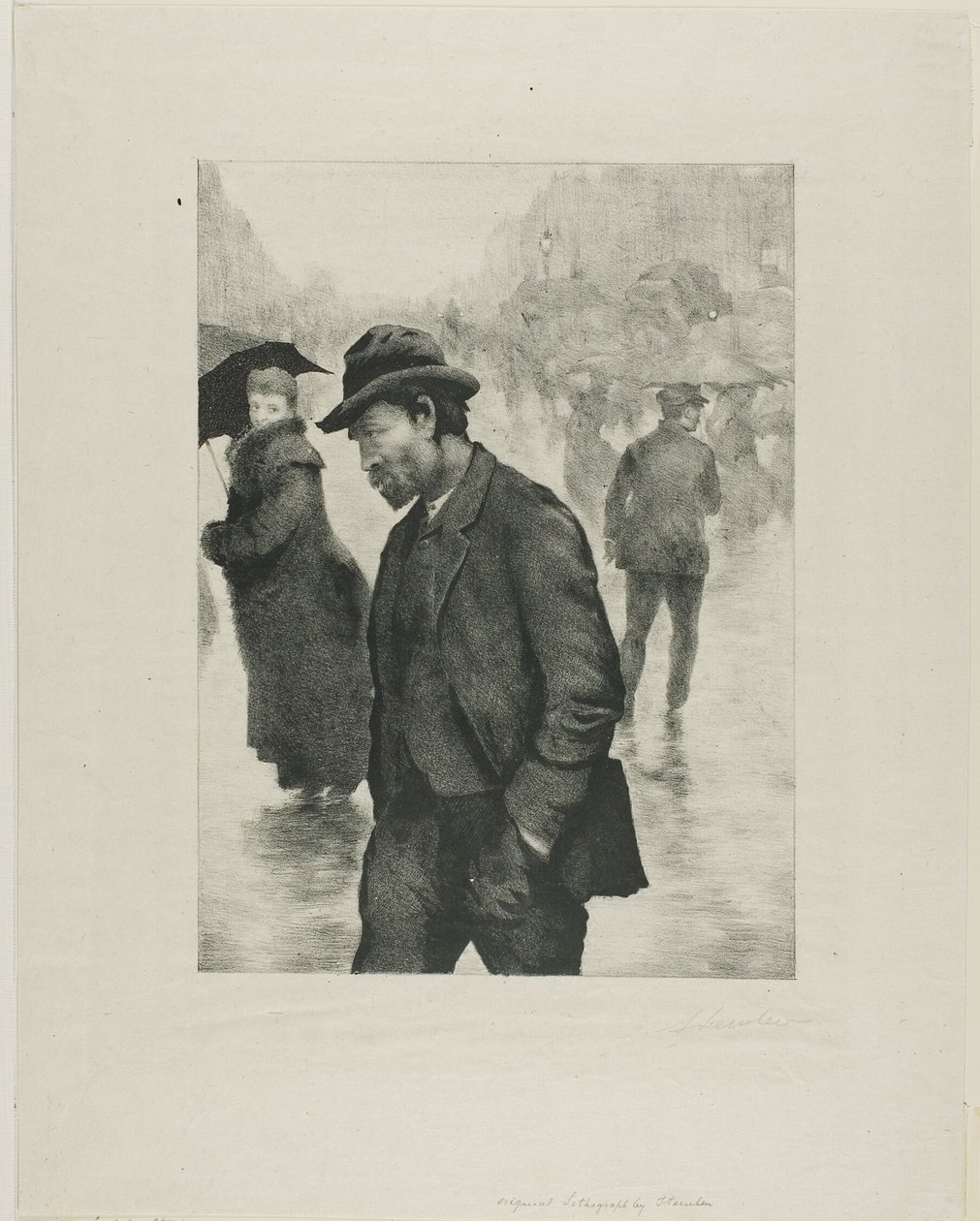 Regentag, Paris von Théophile Alexandre Pierre Steinlen