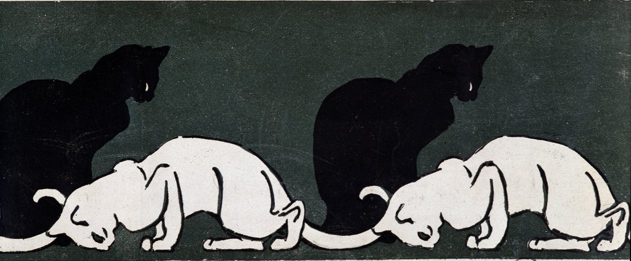 Katzen von Steinlen von Théophile Alexandre Steinlen