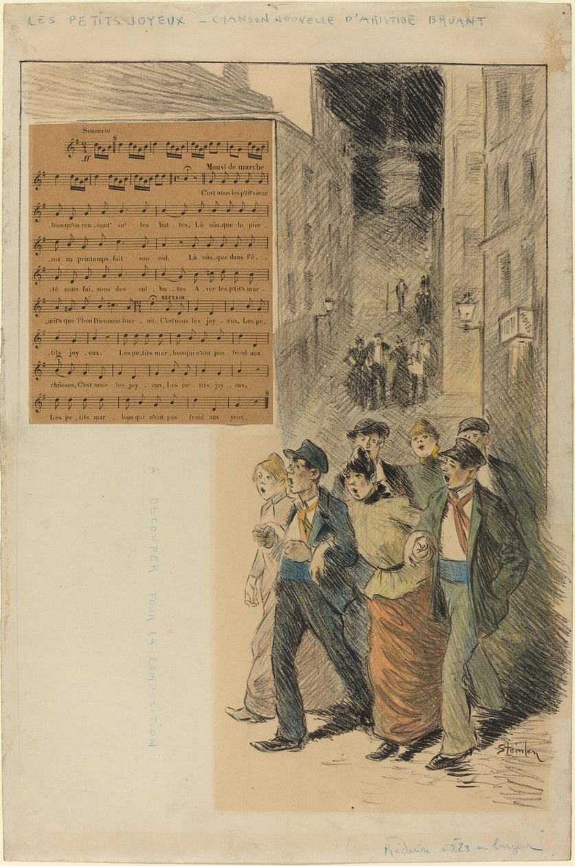Die kleinen Fröhlichen, 1891 von Théophile Alexandre Steinlen