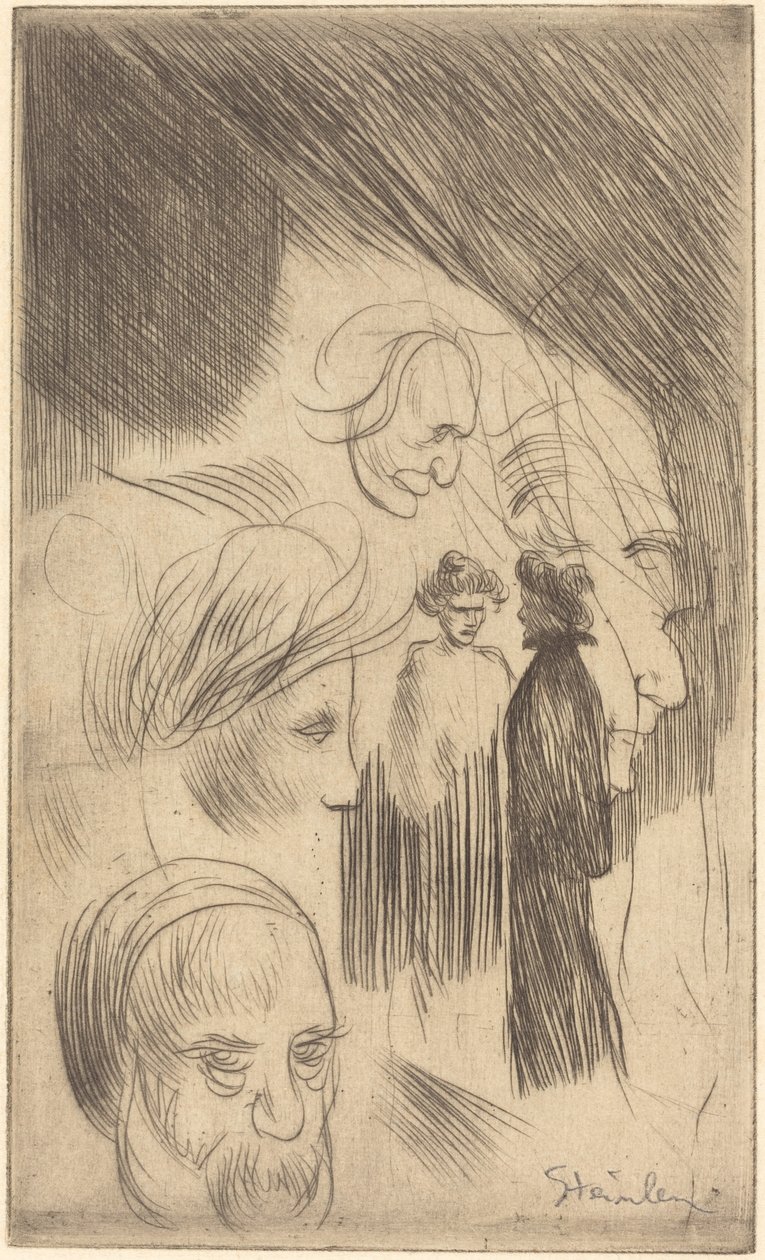 Skizzenplatte, 1902 von Théophile Alexandre Steinlen