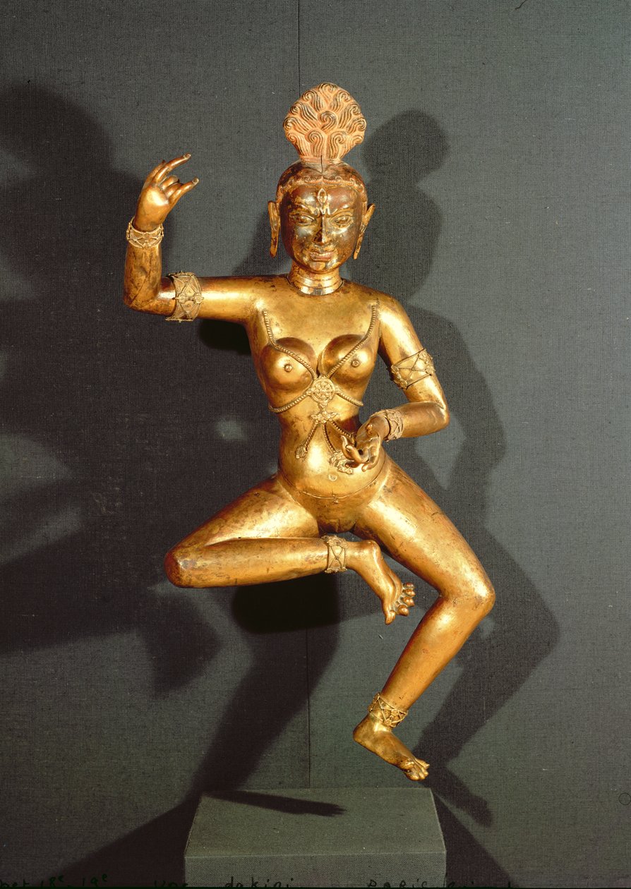 Eine Dakini, spätes 18. bis frühes 19. Jahrhundert (Kupfer) von Tibetan School