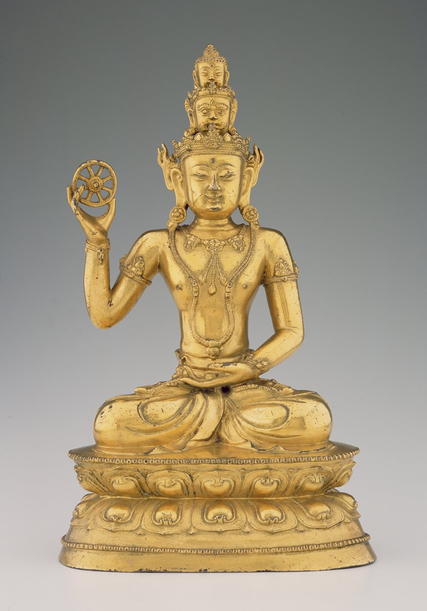 Vajrasattvadhatu Lokesvara (vergoldete Kupferlegierung) von Tibetan School