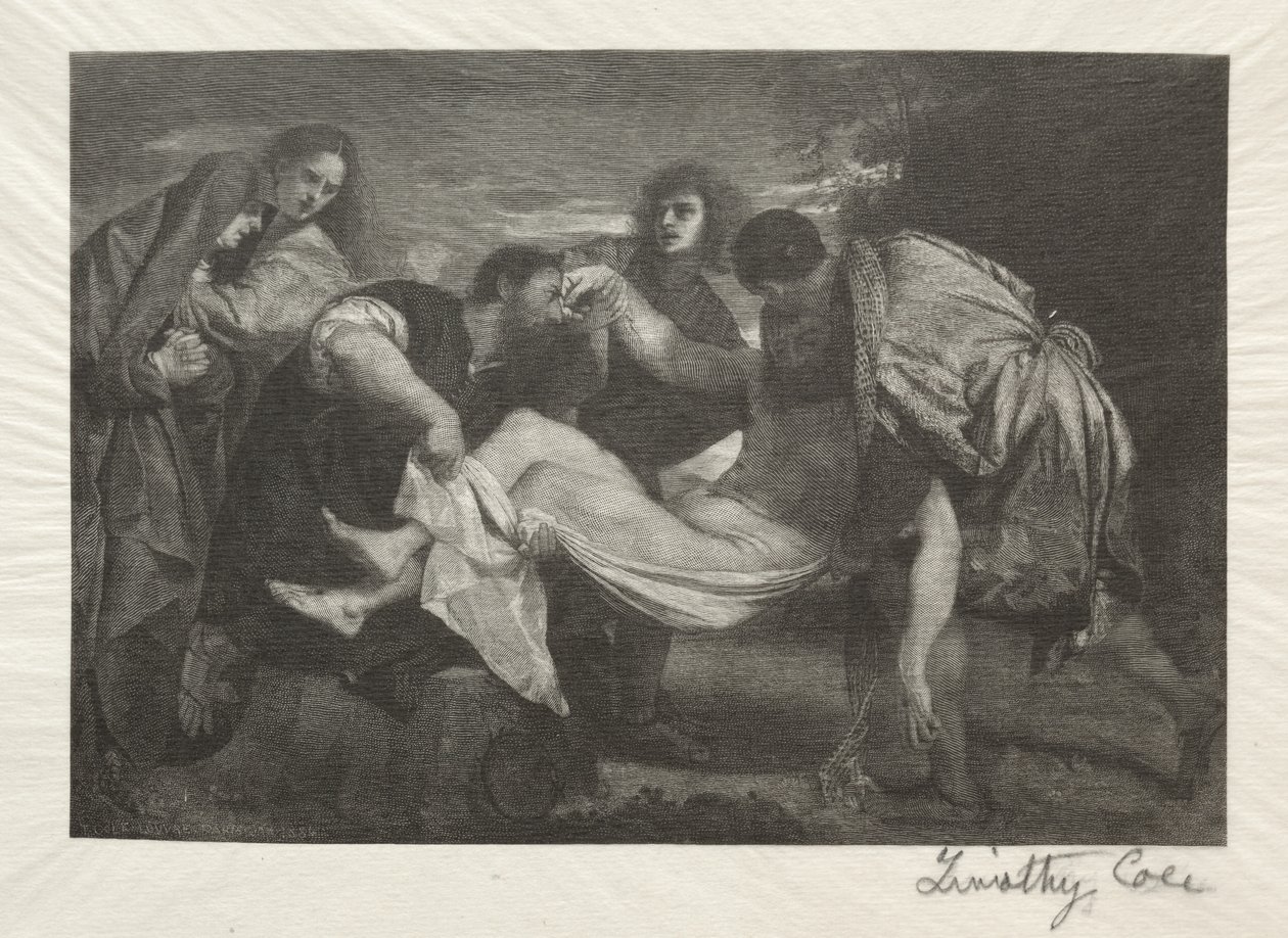 Alte italienische Meister: Die Grablegung, 1889 von Timothy Cole