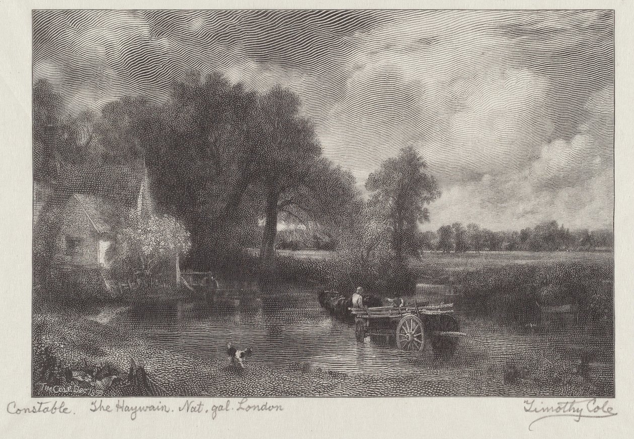 Der Heuwagen von Timothy Cole after John Constable