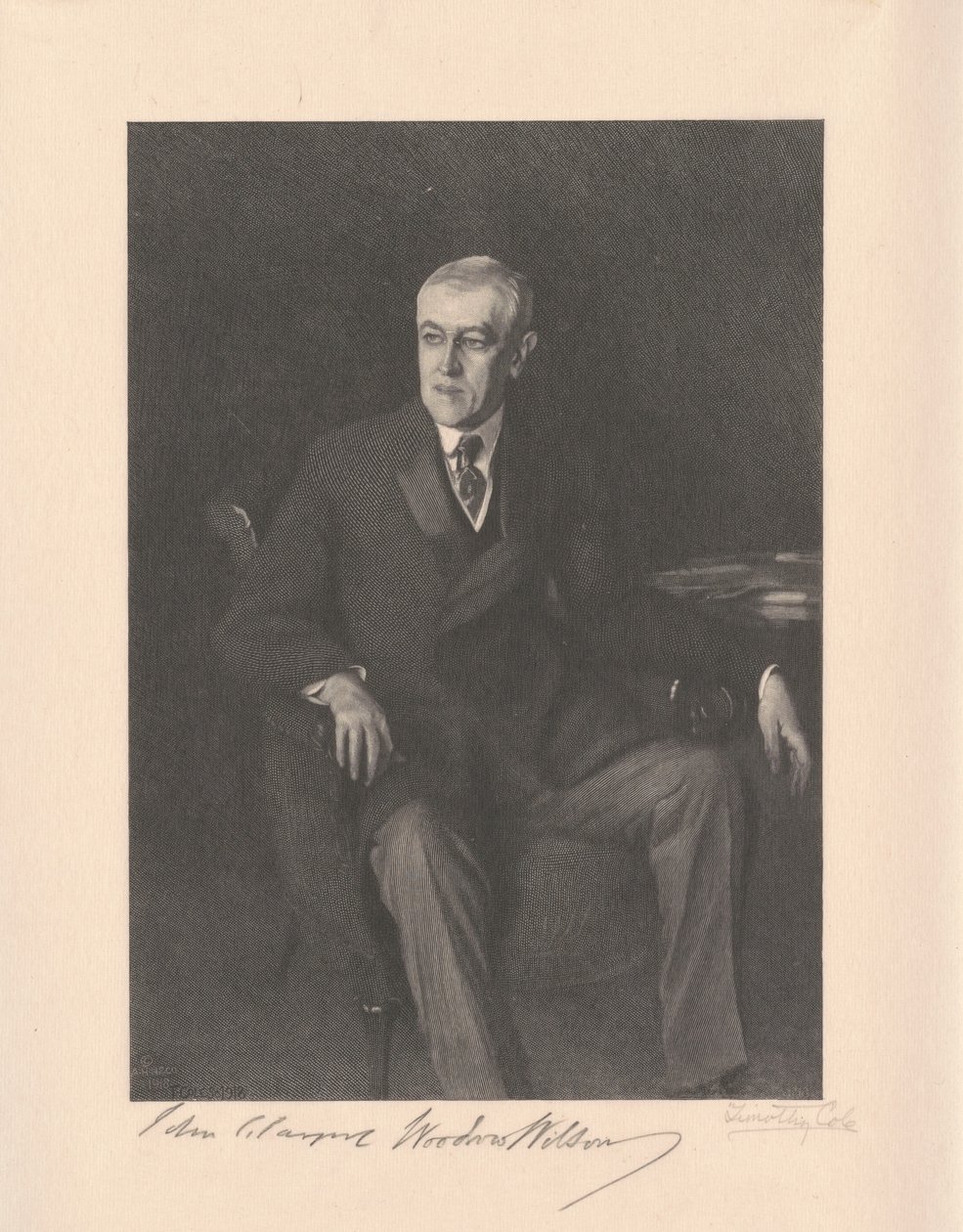 Woodrow Wilson von Timothy Cole, after John Singer Sargent