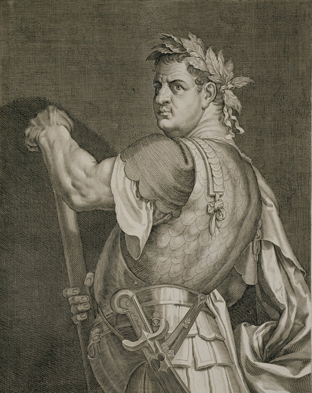 D. Titus Vespasian Kaiser von Rom 79-81 n. Chr. graviert von Aegidius Sadeler (1570-1629) von Tiziano Vecelli