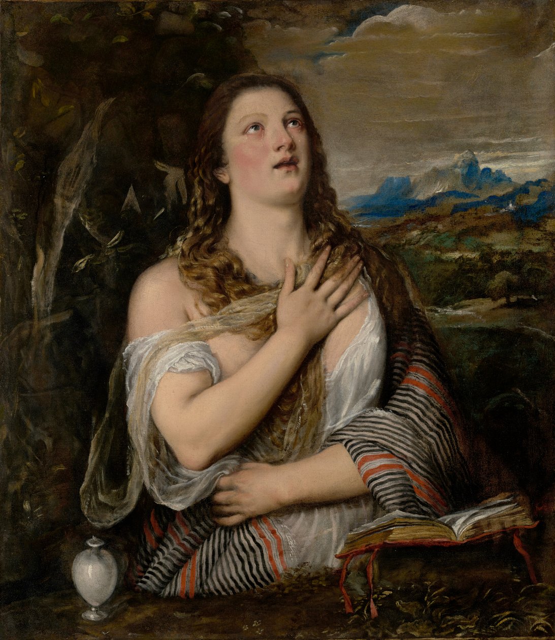 Die reuige Magdalena von Titian (Tiziano Vecellio)