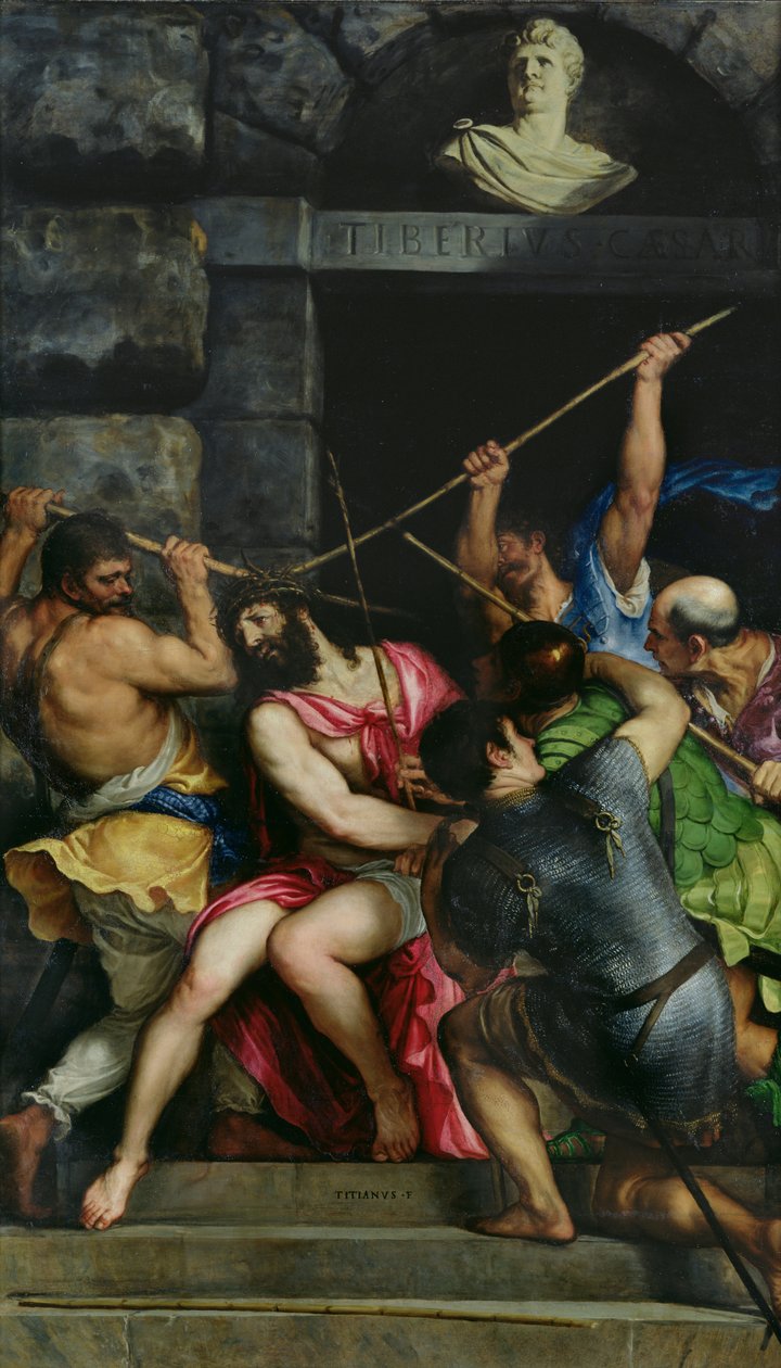 Die Krönung mit Dornen, 1540-42 von Tiziano Vecelli