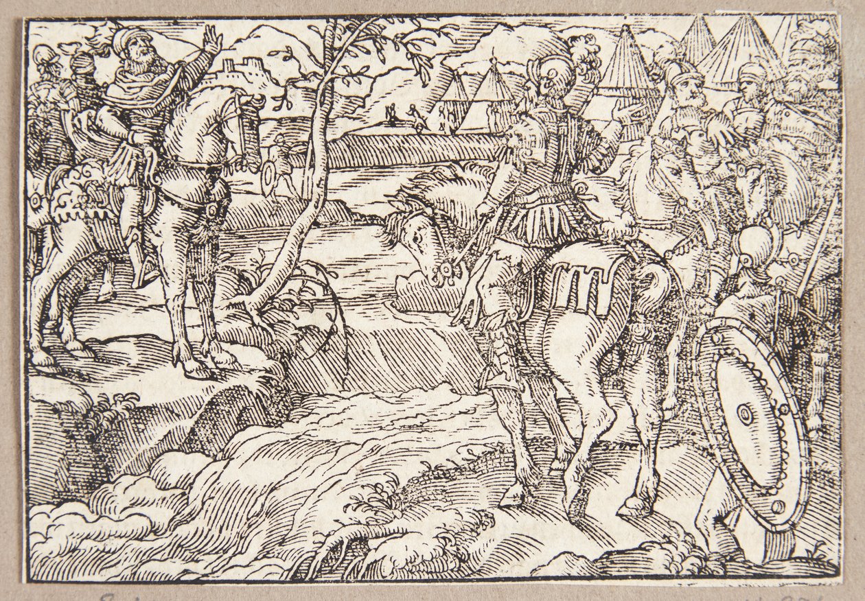 Das Treffen zwischen Hannibal und Scipio von Tobias Stimmer