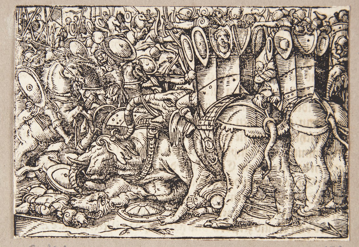 Die Schlacht zwischen Römern und Tarentinern von Tobias Stimmer