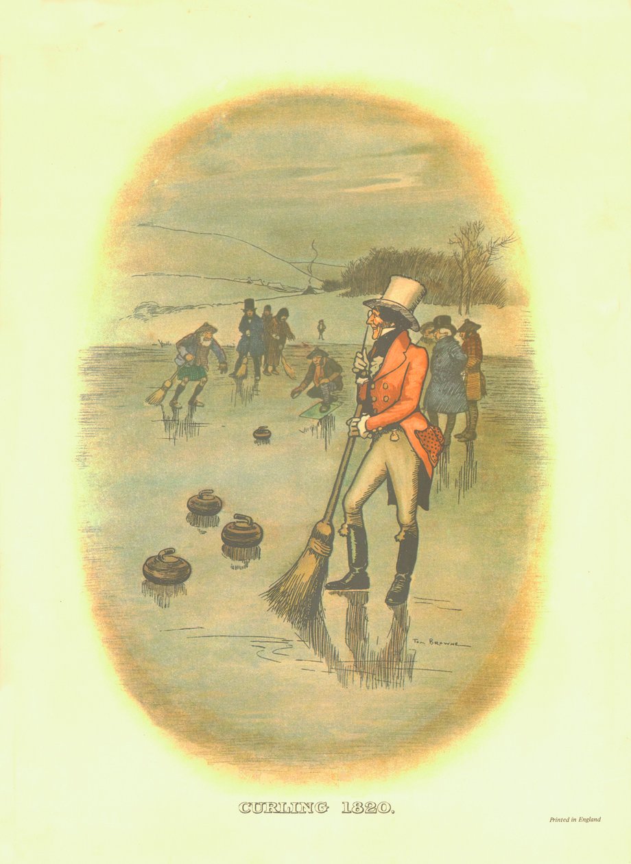 Curling, 1820, um 1910 von Tom Browne