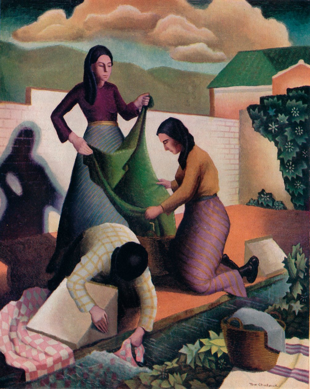 Wäscherei am Straßenrand, 1935, 1937 von Tom Chadwick