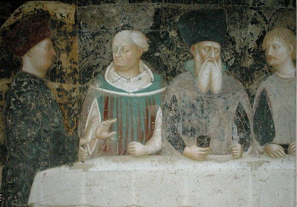 Das Festmahl des Herodes, aus dem Zyklus des Lebens von Johannes dem Täufer von Tommaso Masolino da Panicale