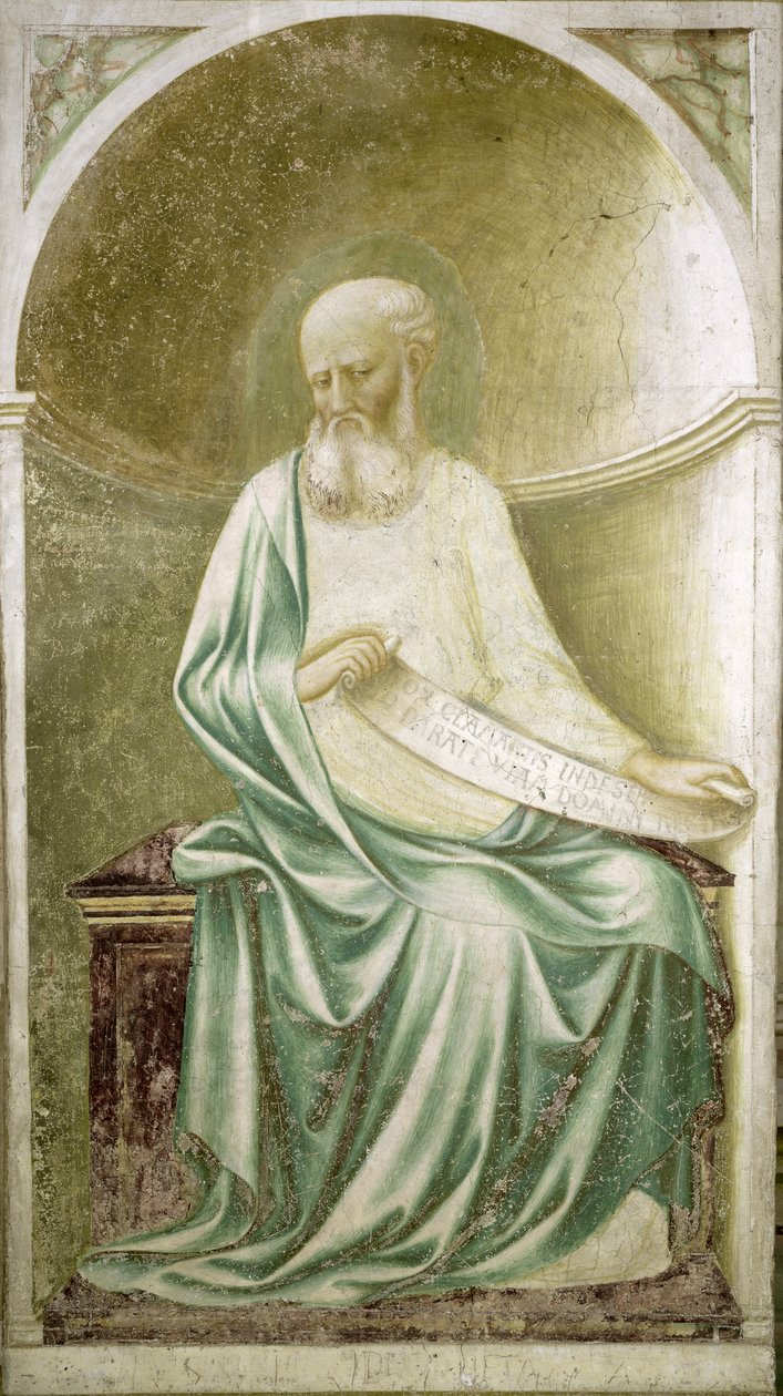 Der Prophet Jesaja, vom Intrados der Apsis von Tommaso Masolino da Panicale