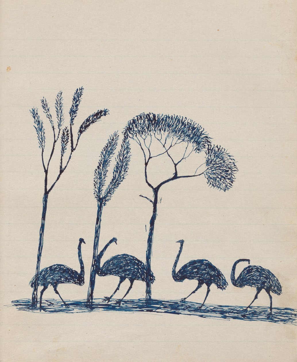 Kwatkwat Volk - (Emus) Skizzenbuch hauptsächlich über Aktivitäten von Aborigines und Weißen von Tommy McRae