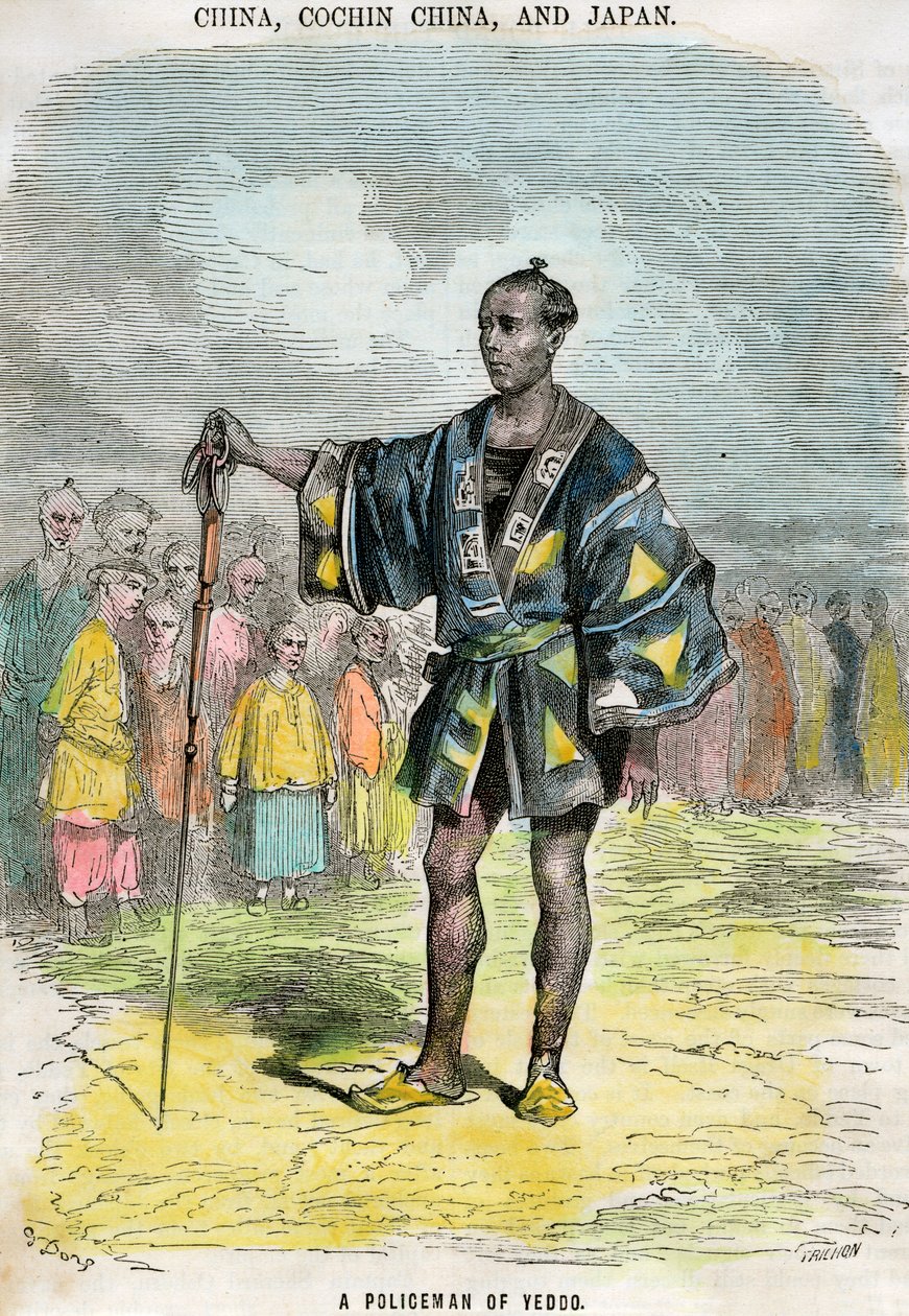 Ein Polizist von Yeddo Edo, Japan, um 1880 von Trichon