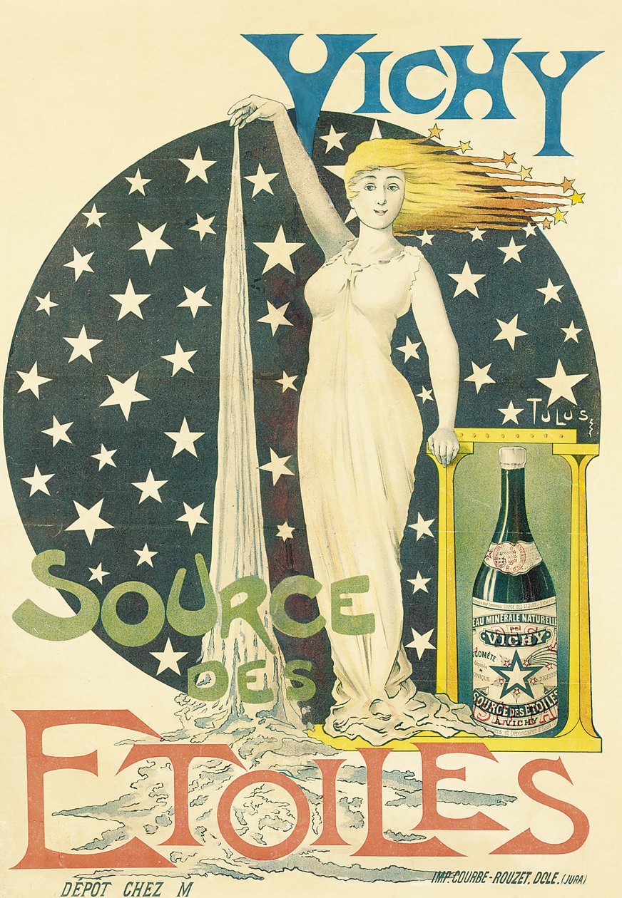 Vichy, Quelle der Sterne, ca. 1900 von Tulus Tulus