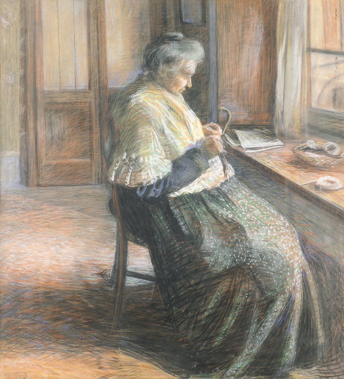 Die Mutter, Porträt einer alten Frau von Umberto Boccioni