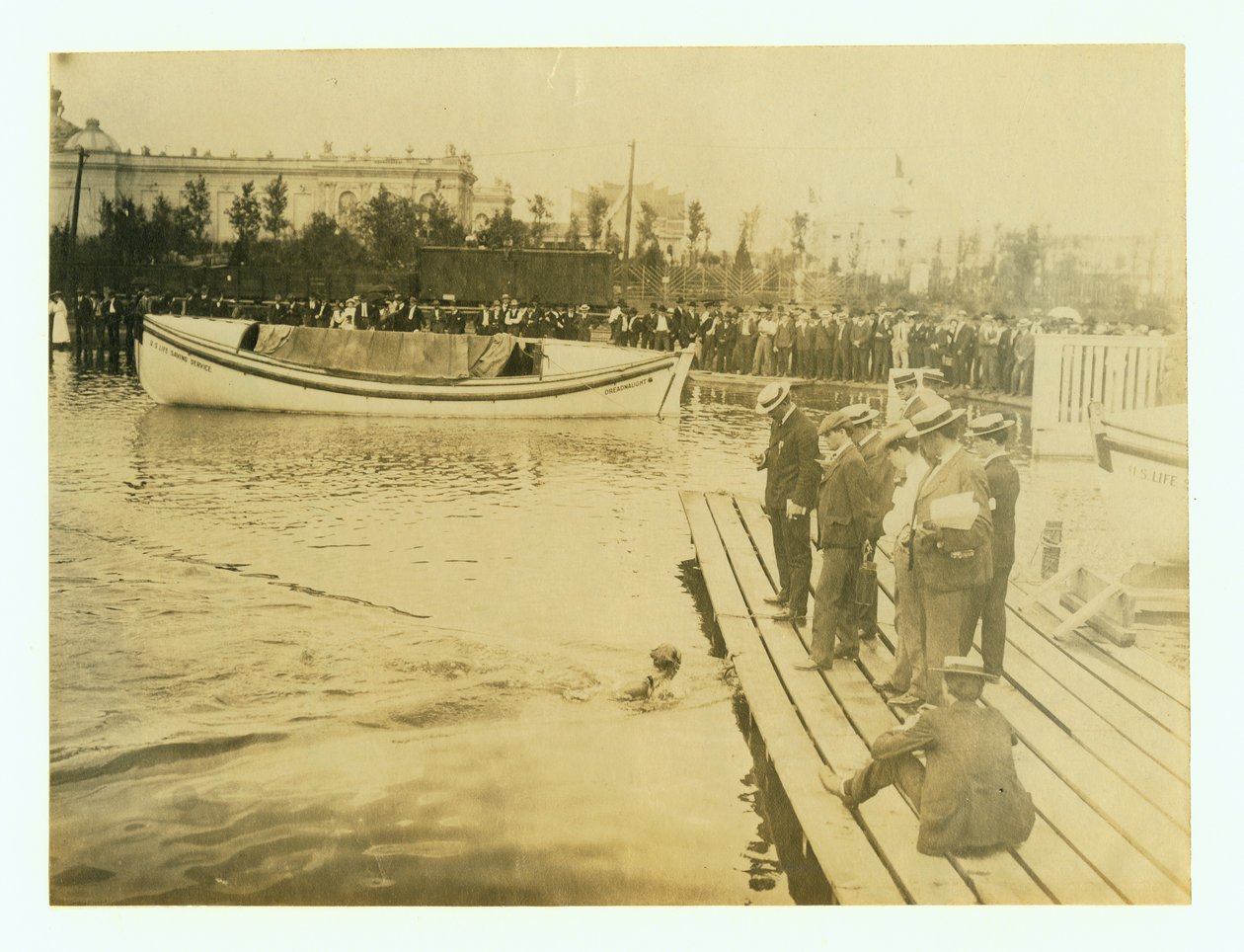 Olympische Spiele 1904 - Daniels vom New York Athletic Club gewinnt das 440-Yard-Schwimmen von Unbekannt Unbekannt