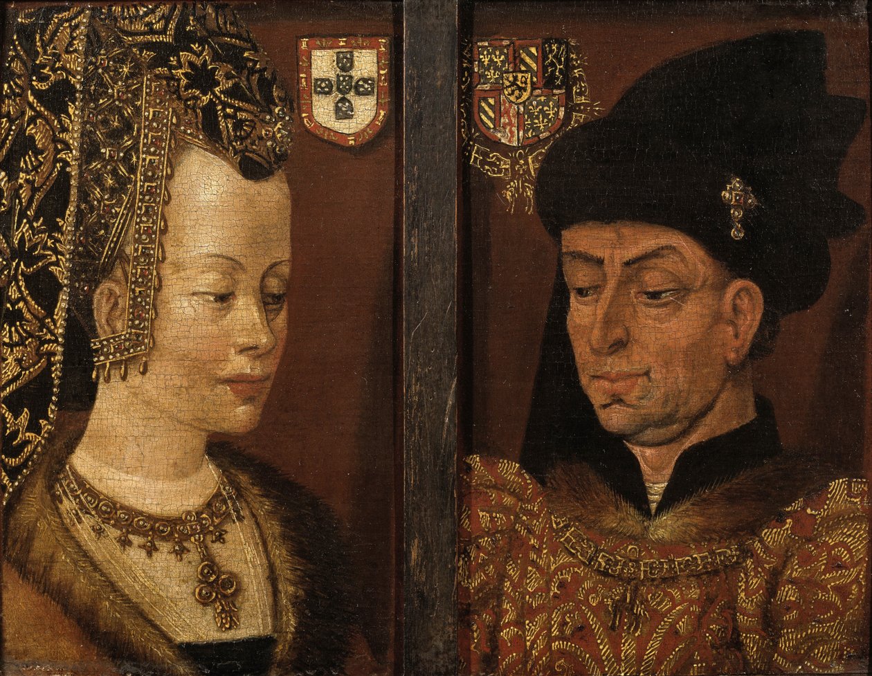 Porträts von Philipp dem Guten und Isabella von Portugal von Unbekannt Unbekannt