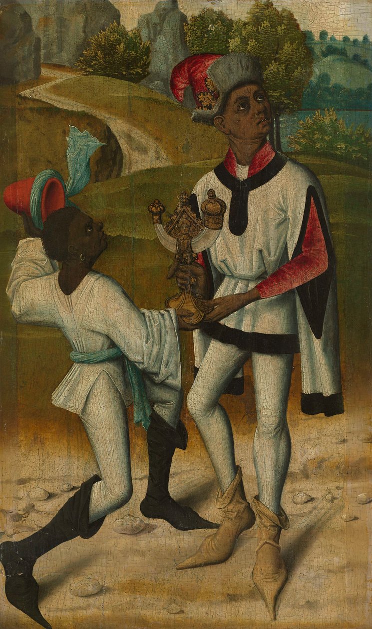 Balthasar, einer der drei Könige, mit einem Diener von Unbekannt Unbekannt