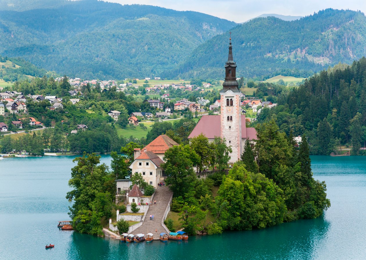 Bled, Slowenien. Kirche der Himmelfahrt, Bleder Insel von Unbekannt Unbekannt