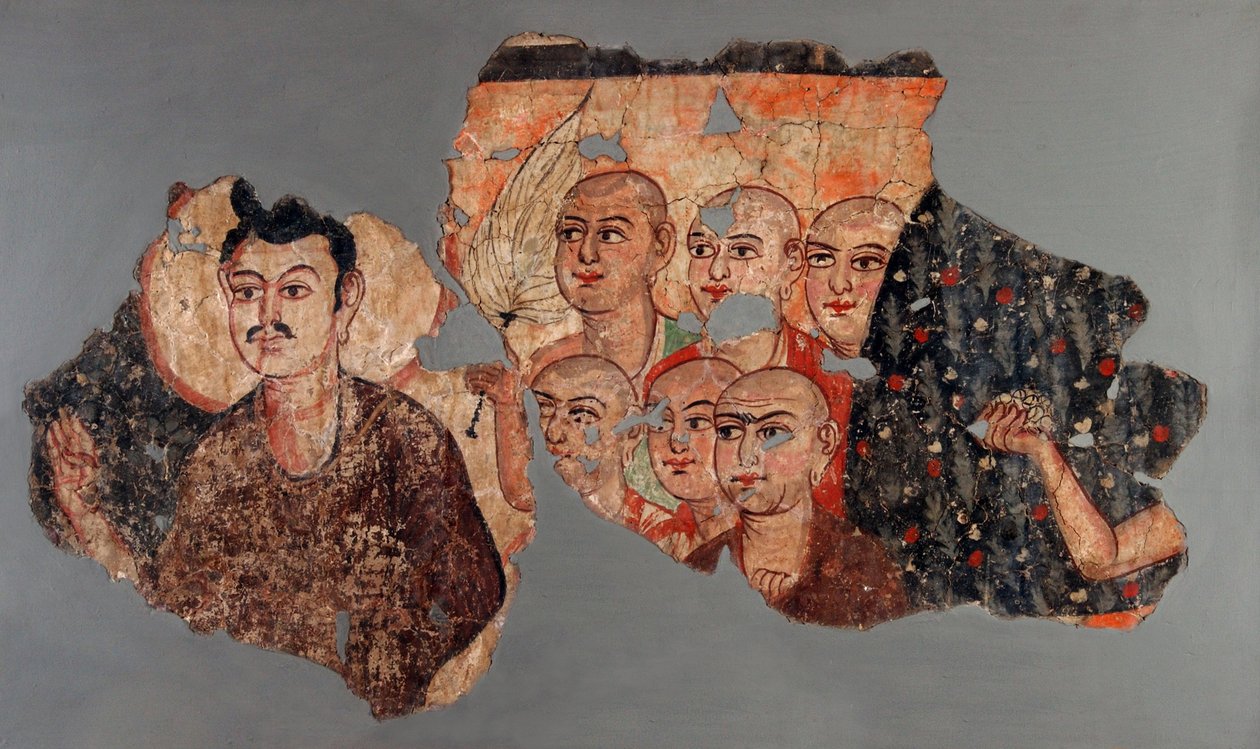 Buddha mit sechs Jüngern von Unbekannt Unbekannt