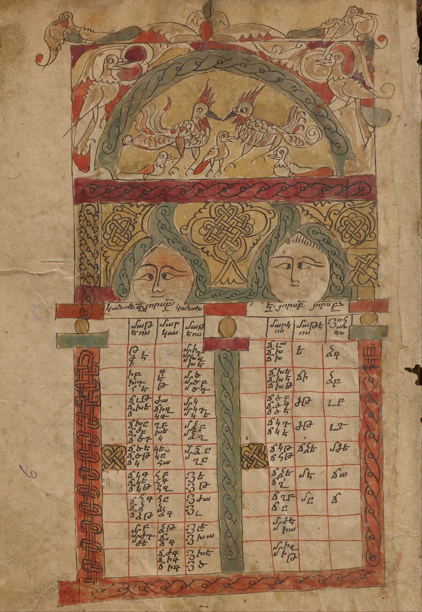 Kanontafel-Seite von Unbekannt Unbekannt