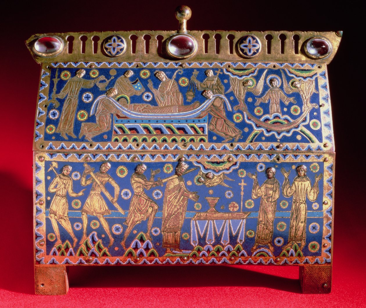 Schrein mit den Überresten von Thomas Becket (ca. 1118-70), ca. 1190 (Gold, Lapislazuli und Halbedelsteine) von Unbekannt Unbekannt