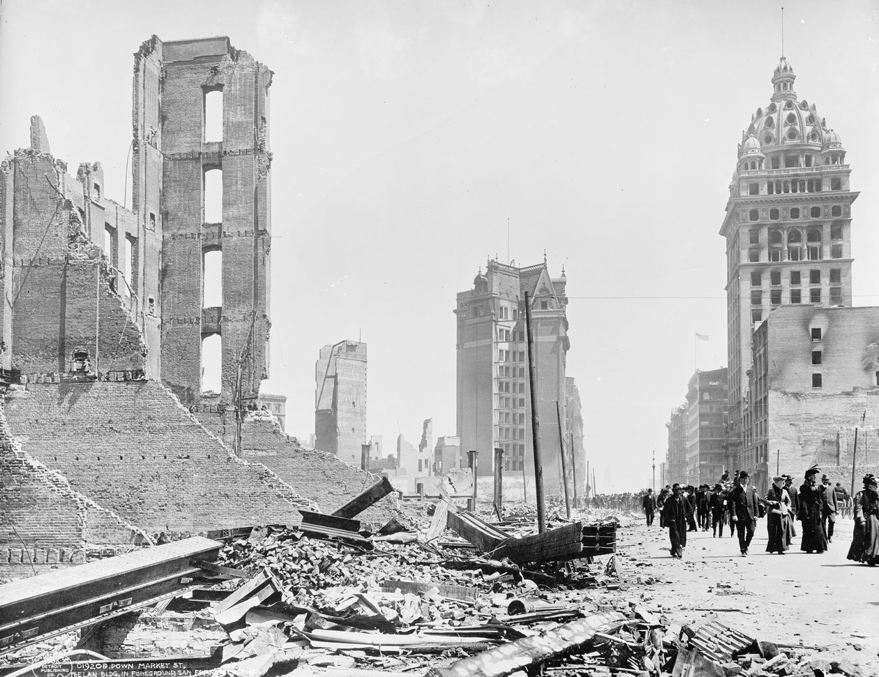 Down Market St., Phelan-Gebäude im Vordergrund, San Francisco, Kalifornien von Unbekannt Unbekannt
