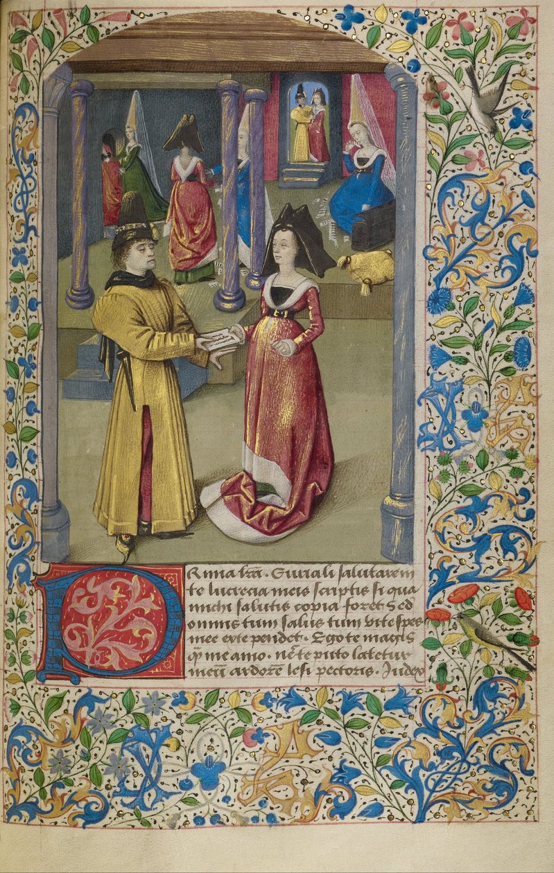 Euryalus sendet seinen ersten Brief an Lucretia von Unbekannt Unbekannt