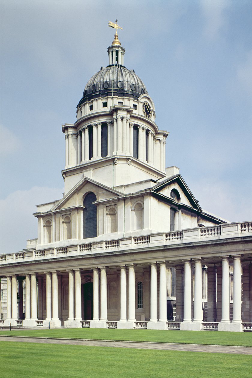 Außenansicht der Painted Hall, Old Royal Naval College, Greenwich, London von Unbekannt Unbekannt