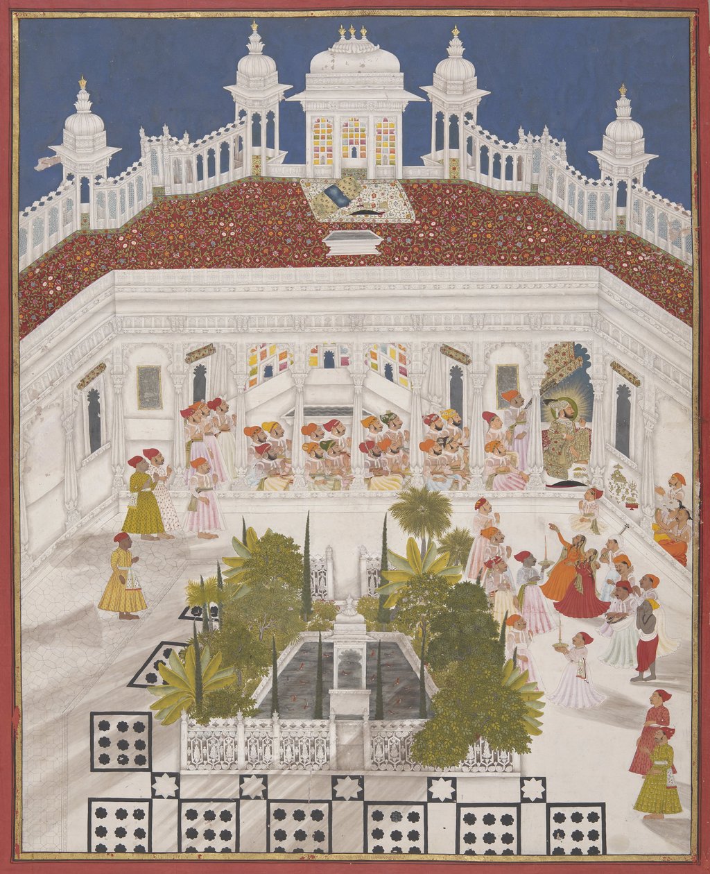 M Ari Singh führt Puja in Amar Vilas durch von Unbekannt Unbekannt