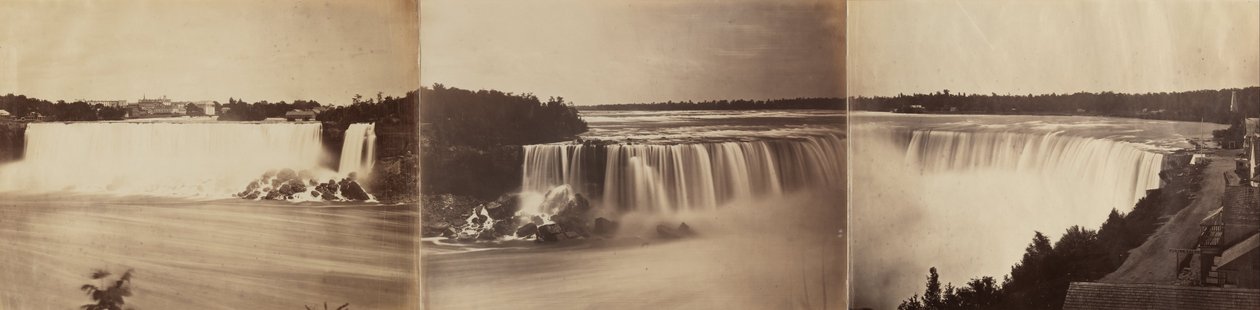 Niagarafälle Dreiteiliges Panorama von Unbekannt Unbekannt