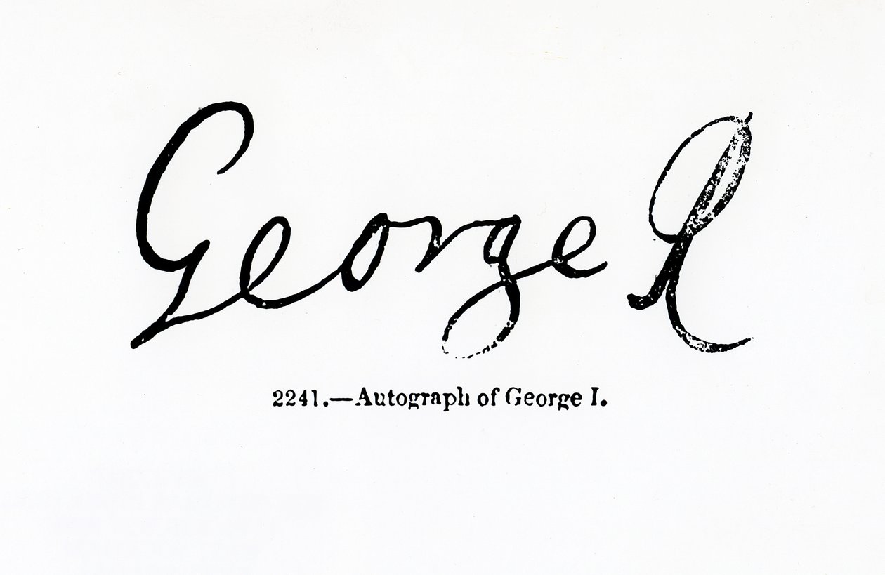 Reproduktion der Unterschrift von Georg I. (1660-1727) von Unbekannt Unbekannt