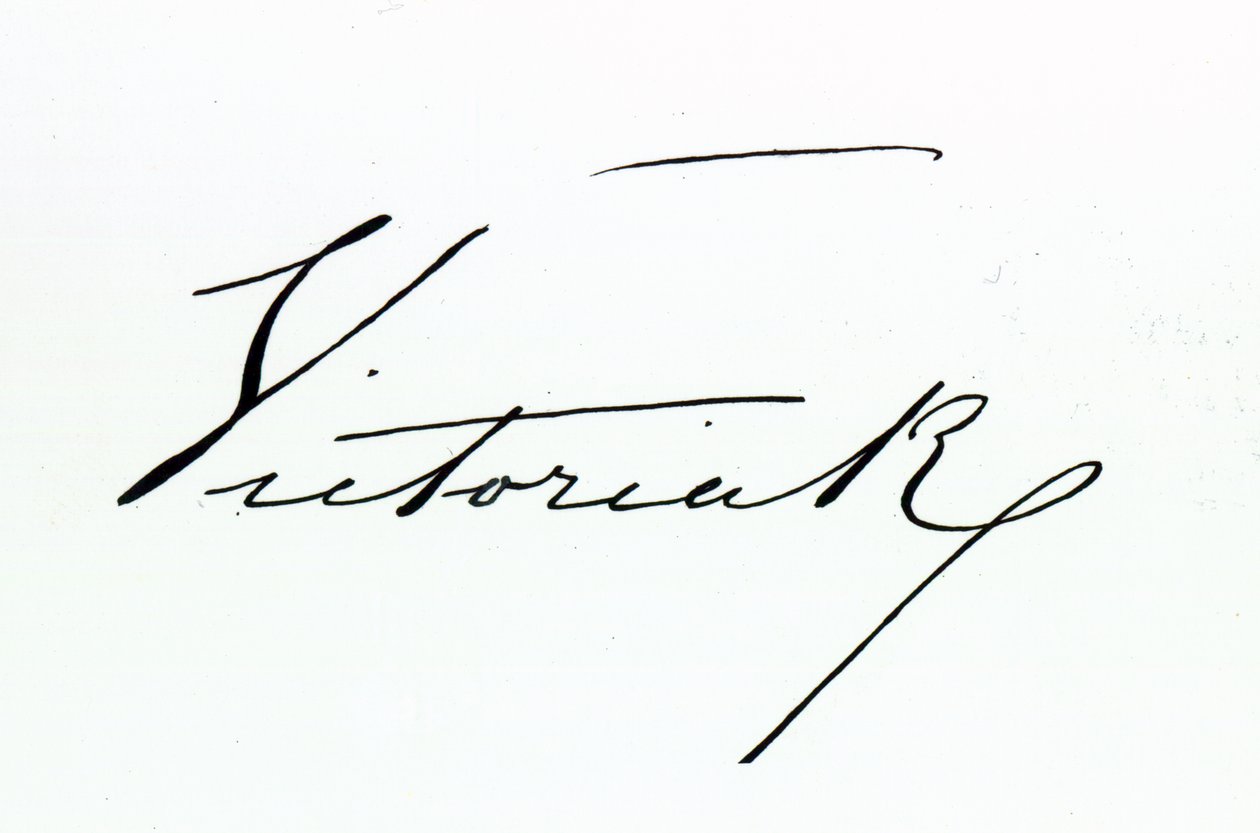 Unterschrift von Königin Victoria von Unbekannt Unbekannt