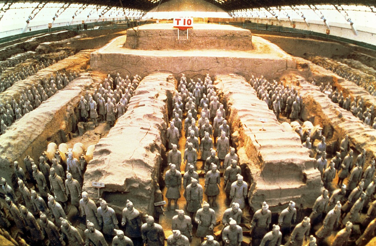 Terrakotta-Armee, Qin-Dynastie, 210 v. Chr. (Detail) von Unbekannt Unbekannt