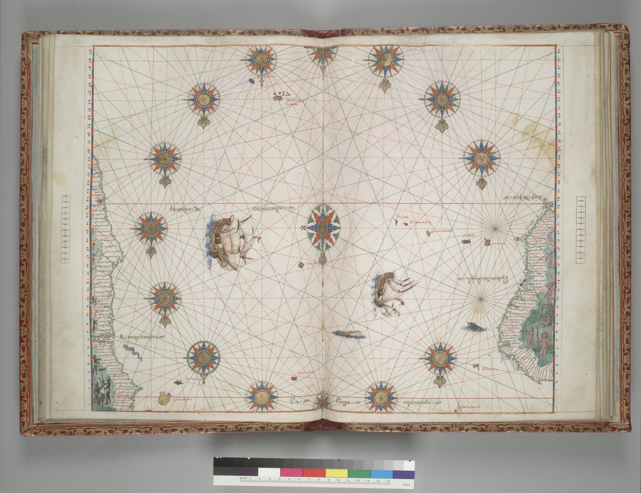 Vallard-Atlas 1547 6 Brasilien Afrika Atlantischer Ozean von Unbekannt Unbekannt