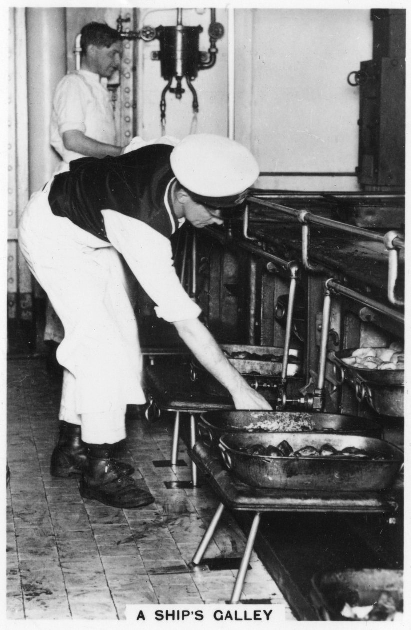 Eine Schiffsküche, 1937 von Unbekannt