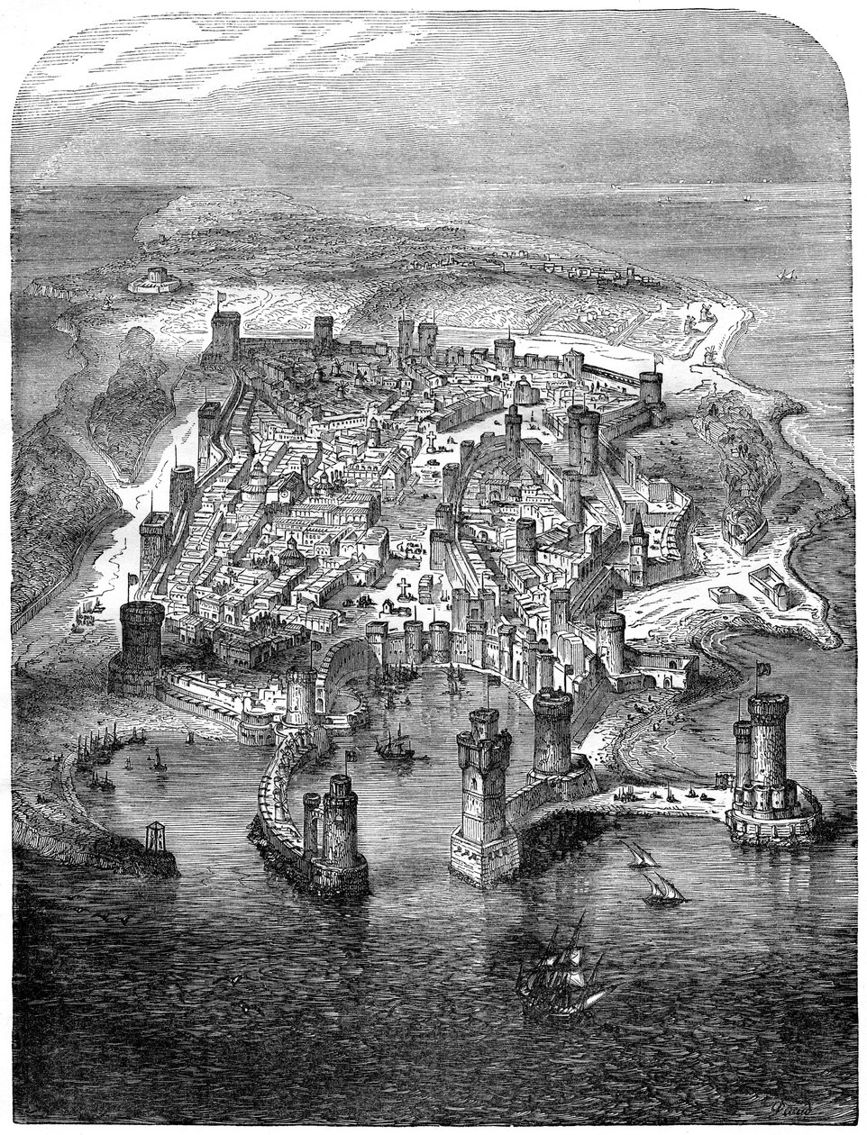 Ein Blick auf Rhodos, 1480 1882-1884 von Unbekannt