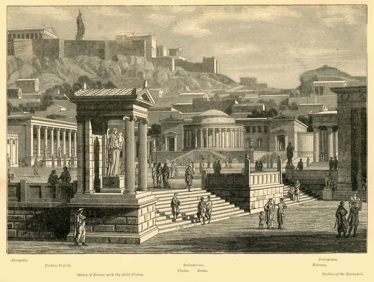 Agora von Athen restauriert, 1890 von Unbekannt