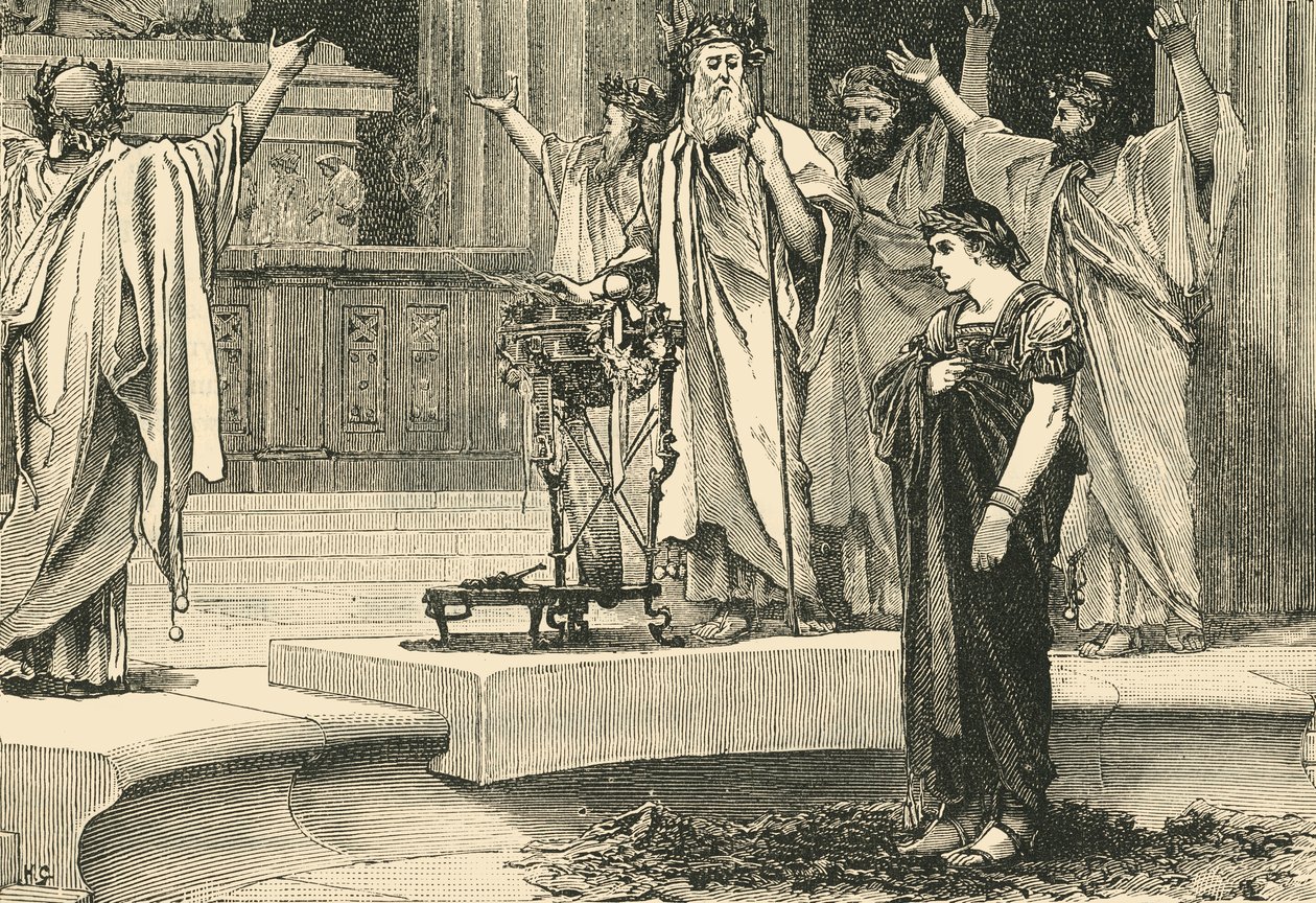 Alexander am Tempel des Jupiter Ammon, 1890 von Unbekannt