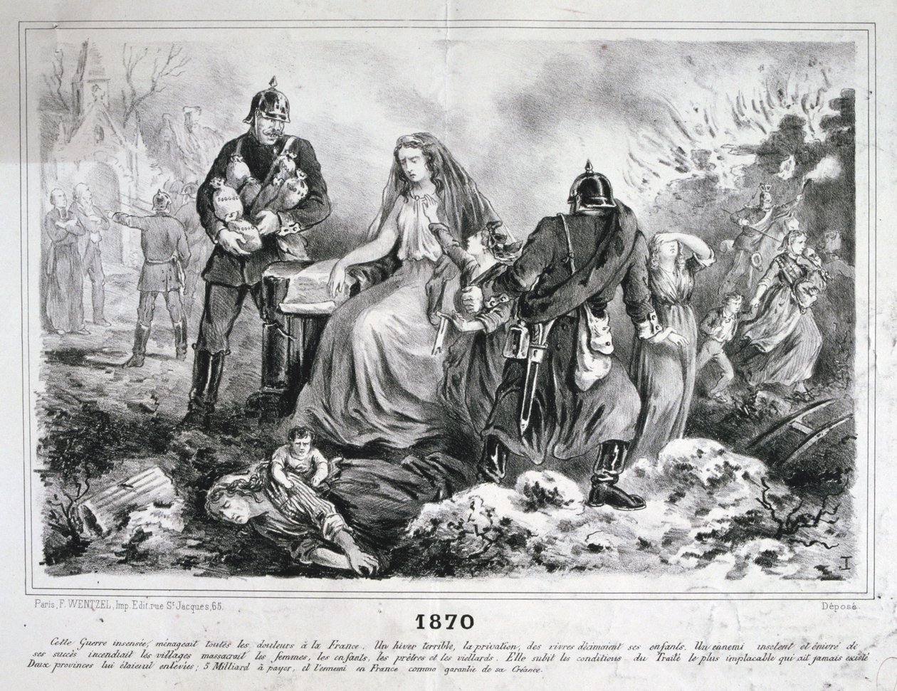 Allegorische Karikatur, Deutsch-Französischer Krieg von Unbekannt