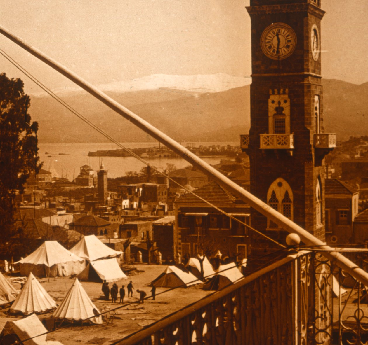 Alliiertes Lager, Thessaloniki, Griechenland, um 1914-1918 von Unbekannt