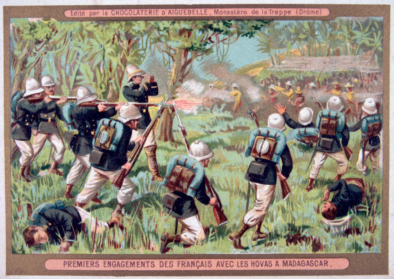 Ein Gefecht gegen die Hovas von Madagaskar, 1883-1896 von Unbekannt