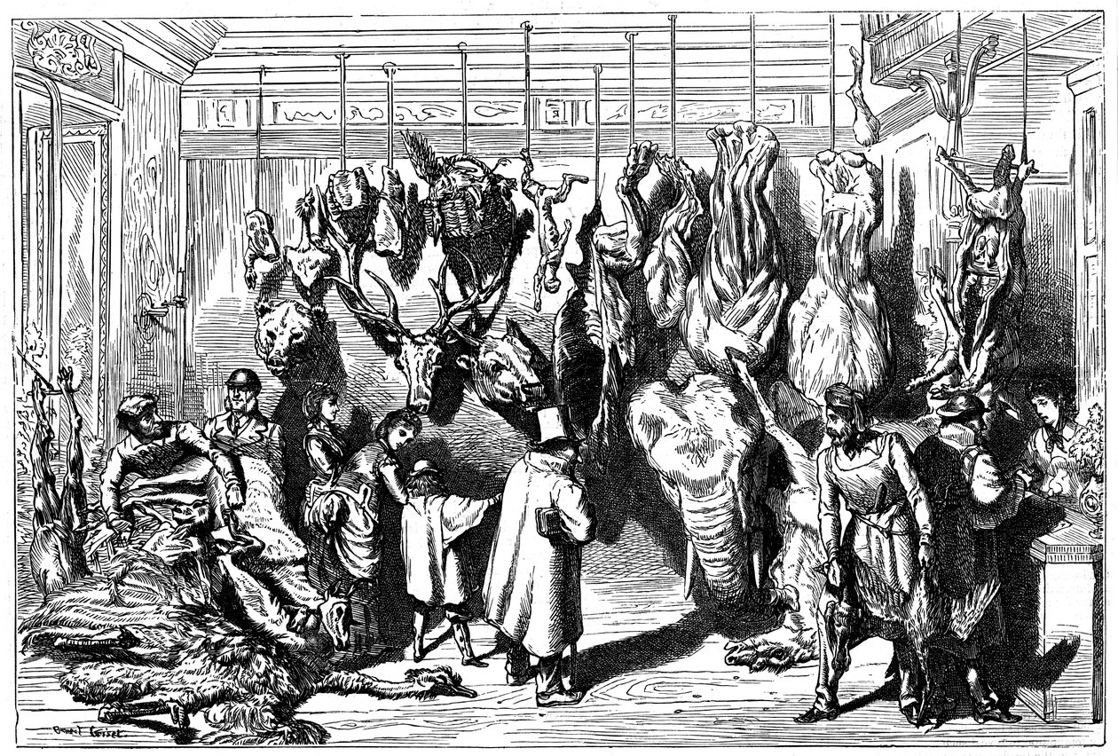 Ein englischer Metzger, Boulevard Haussmann, Paris, 1871 von Unbekannt